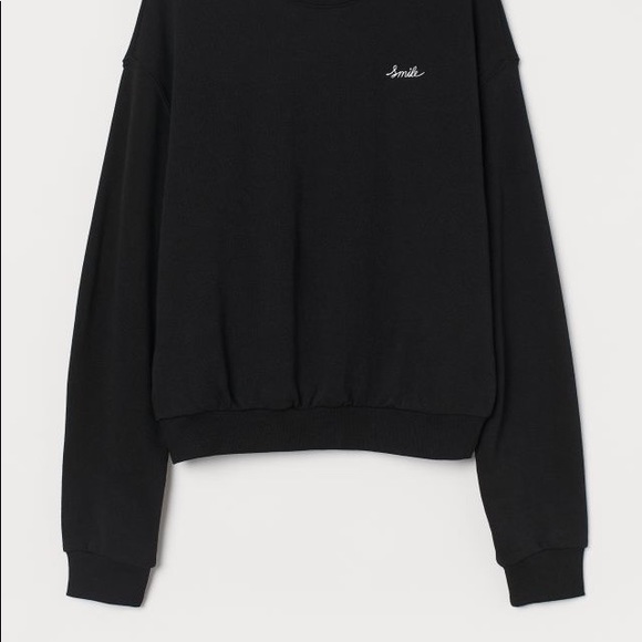 H&M | Black Basic Sweatshirt | Size M | NWT - Picture 2 of 6